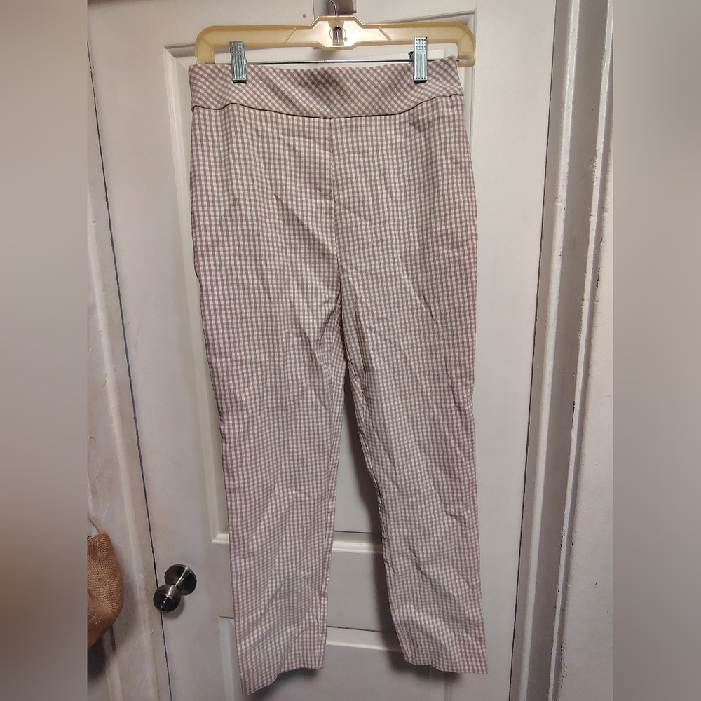 Jules & Leopold Pink and White Checkered Pants